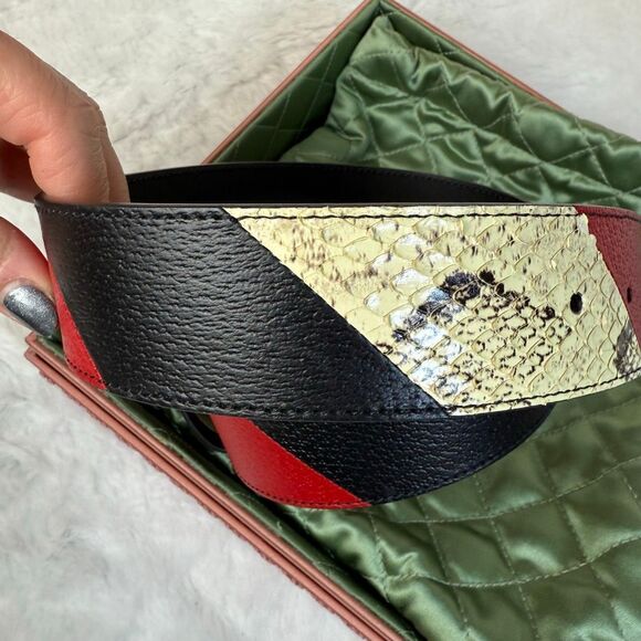 Gucci Gg Marmont Wide Belt In Black - Picture 10 of 14